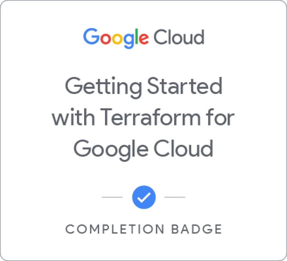 Odznaka dla Getting Started with Terraform for Google Cloud