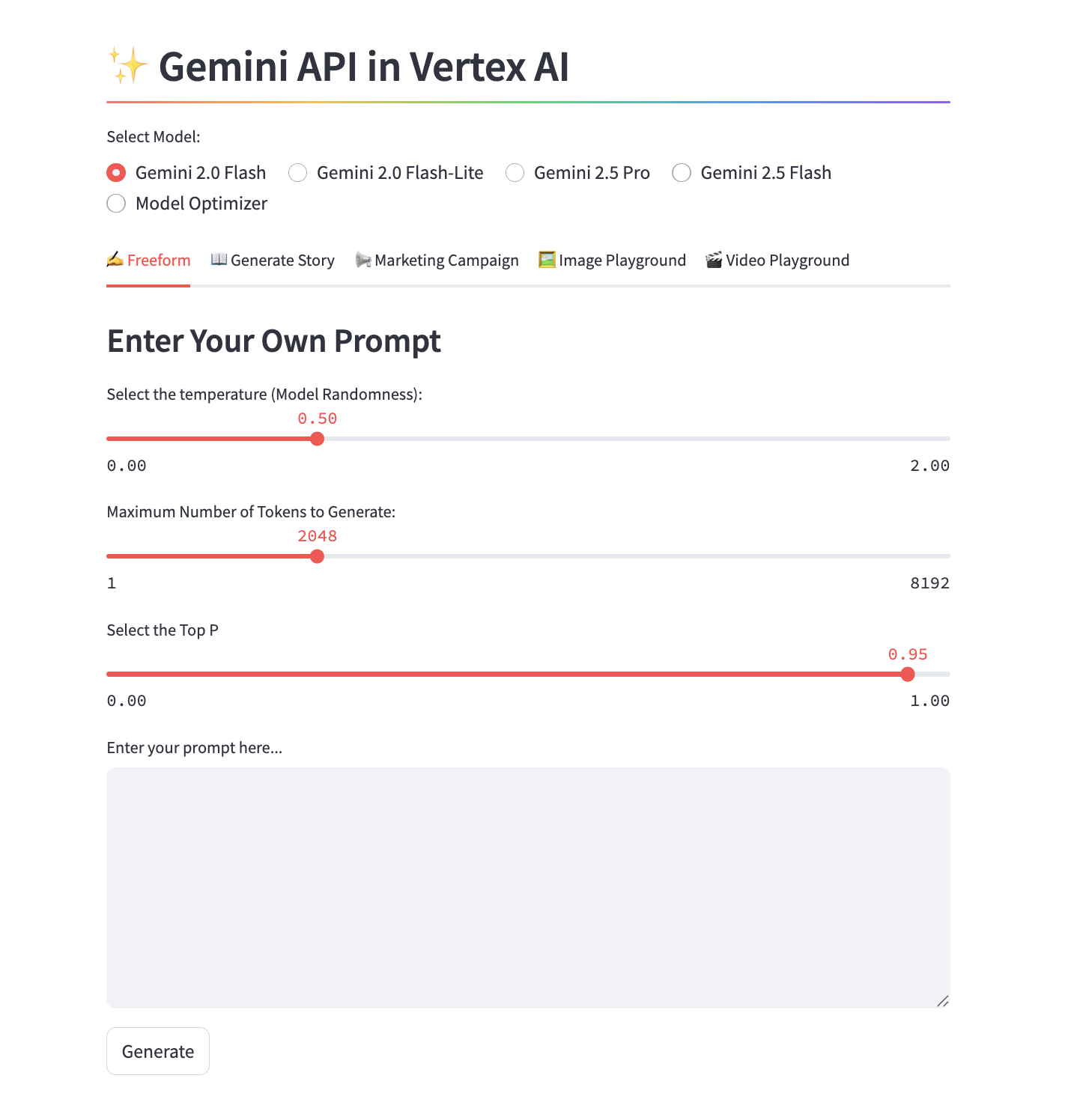 Vertex Gemini