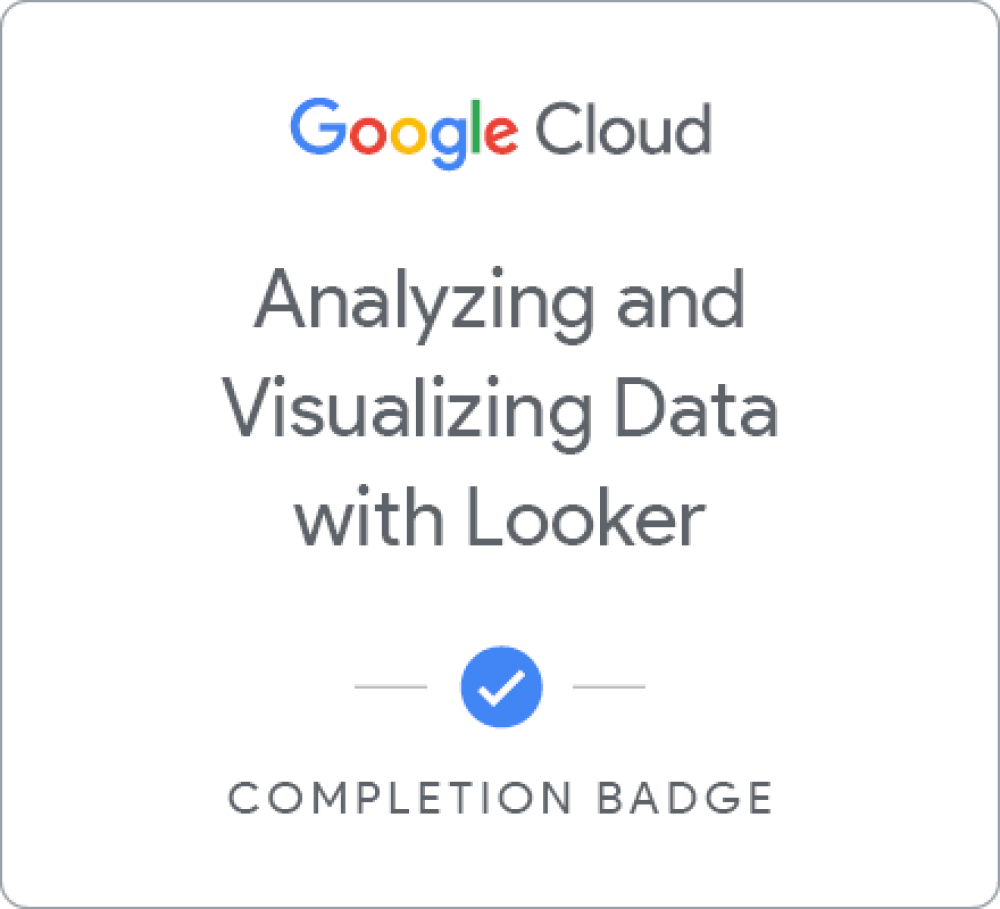 Badge for Analyzing and Visualizing Data in Looker