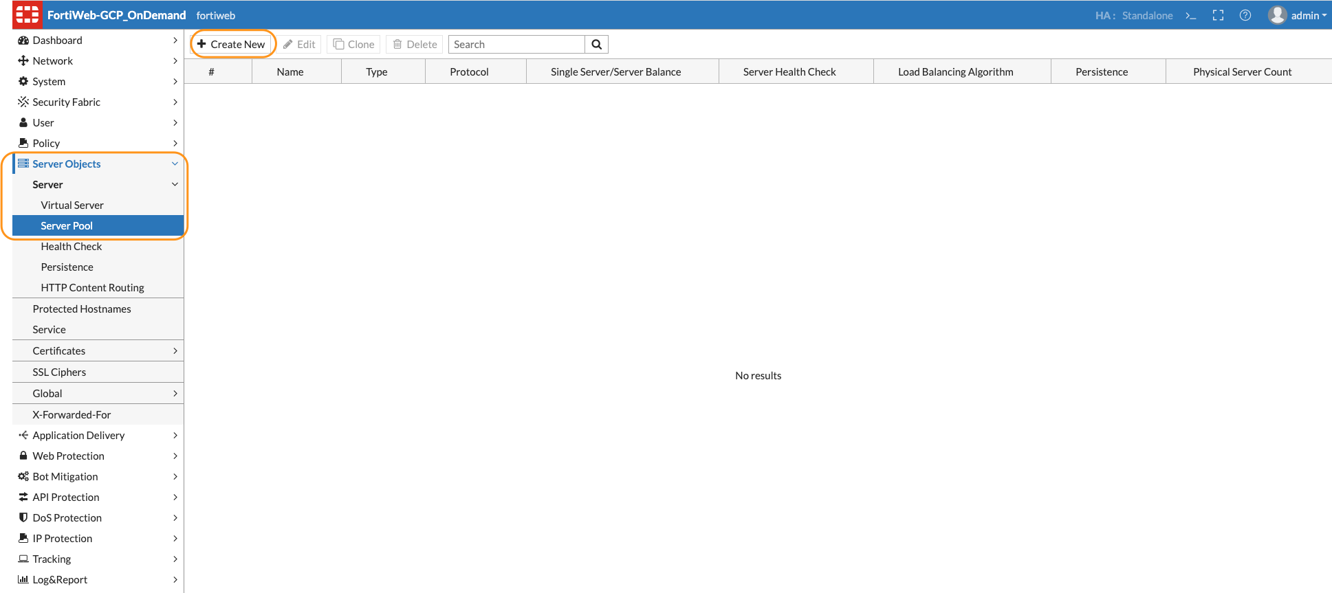FortiWeb Server Pool