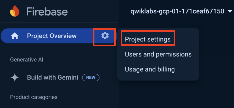 Firebase Project Setting