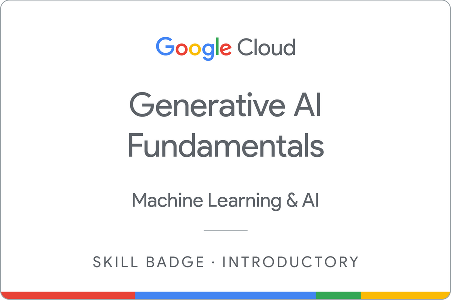Selo para Generative AI Fundamentals - Português Brasileiro