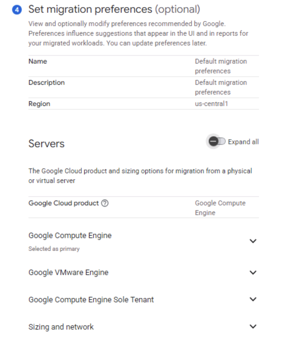 Set Migration preferences defaults.