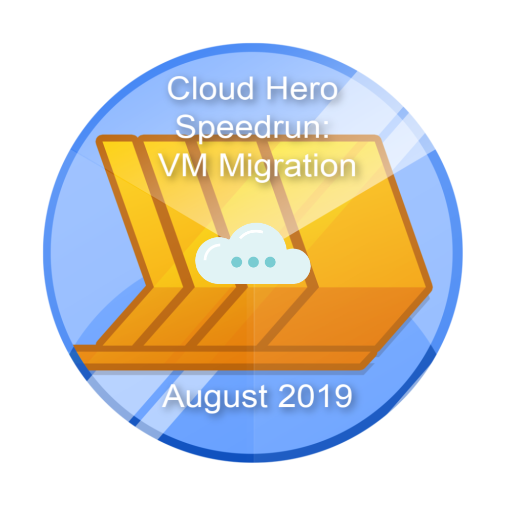 Odznaka dla Cloud Hero Speedrun: VM Migration