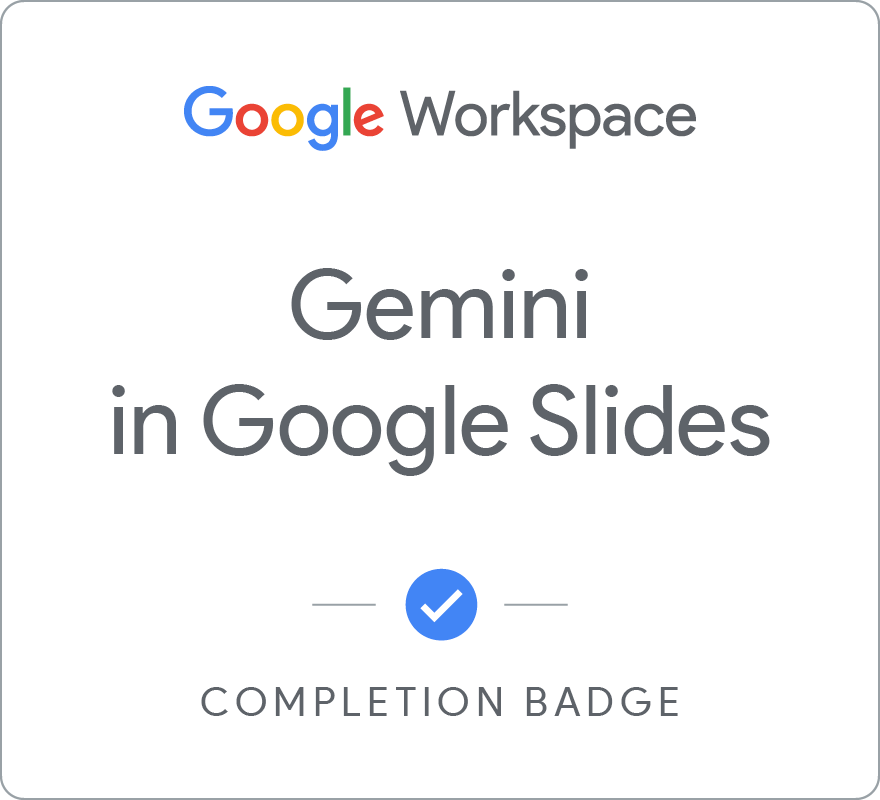 Badge for Gemini in Google Slides