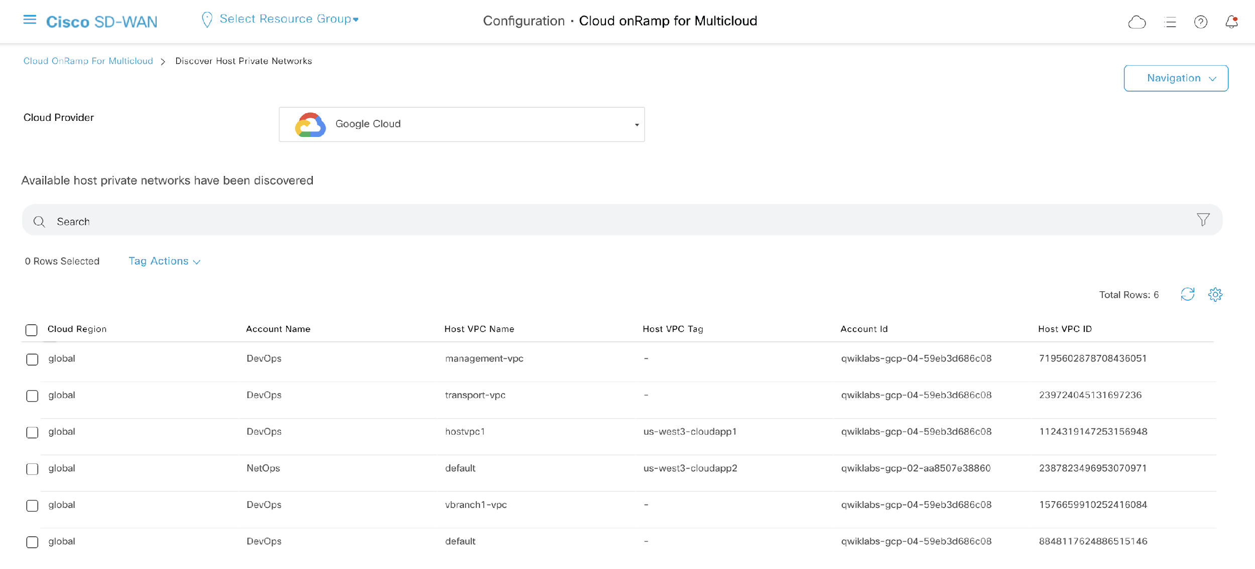 Connecting cisco sd wan to google cloud using cloud onramp automation