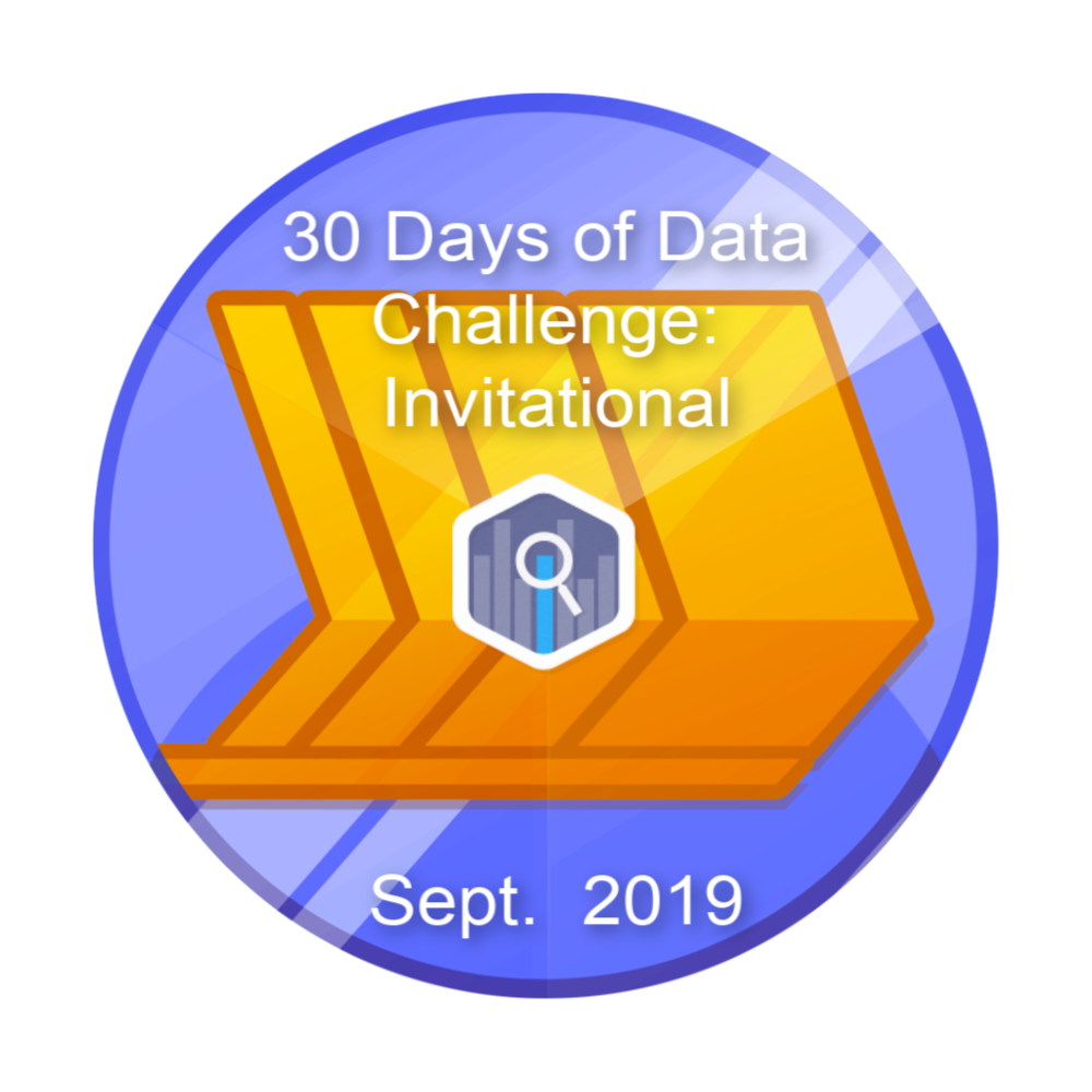 Selo para 30 Days of Data Challenge: Invitational Game