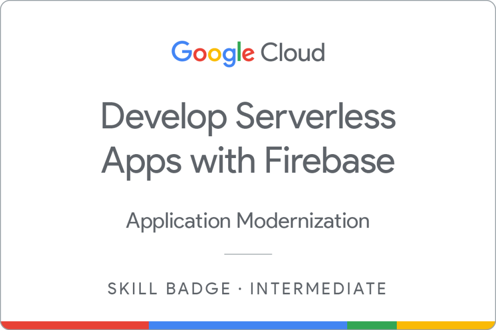 Badge for Develop Serverless Apps with Firebase