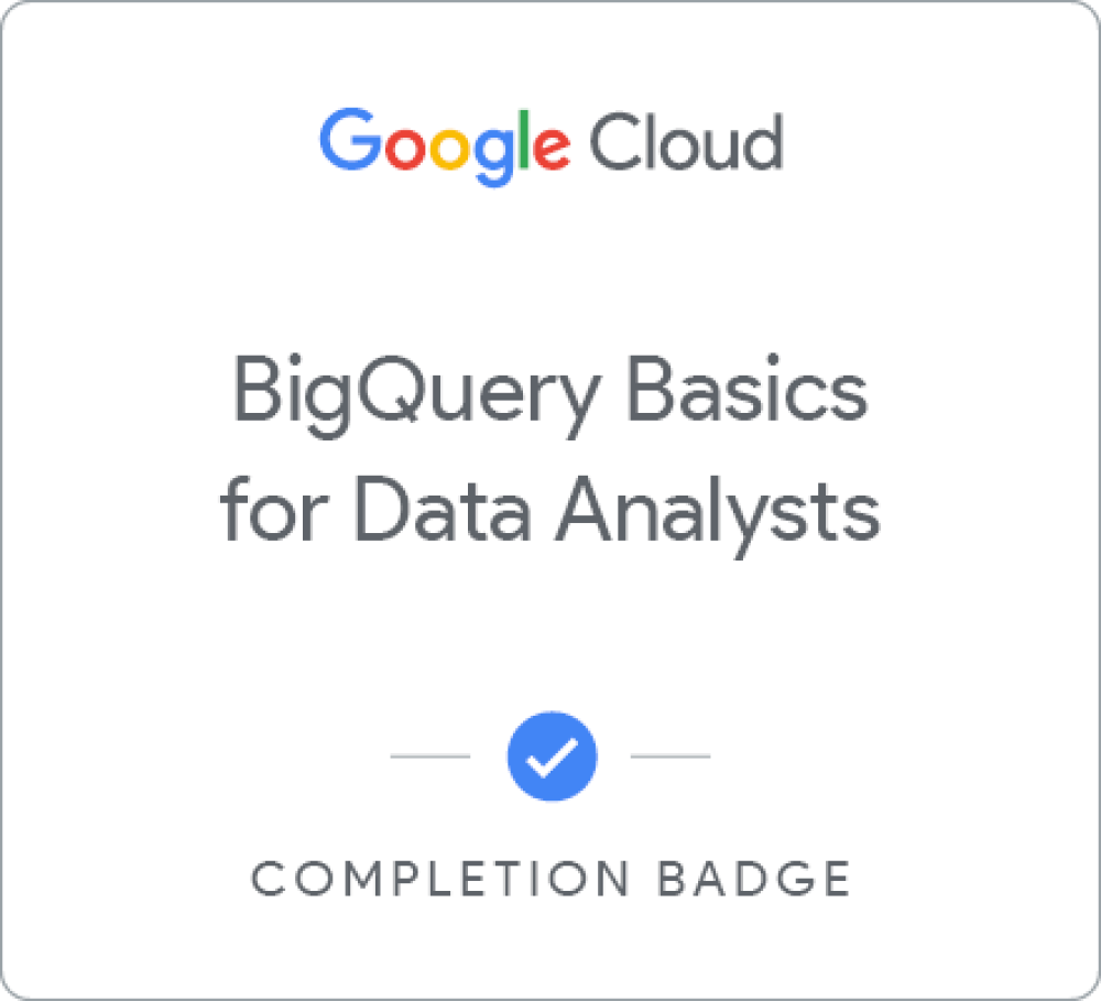Badge per BigQuery Basics for Data Analysts
