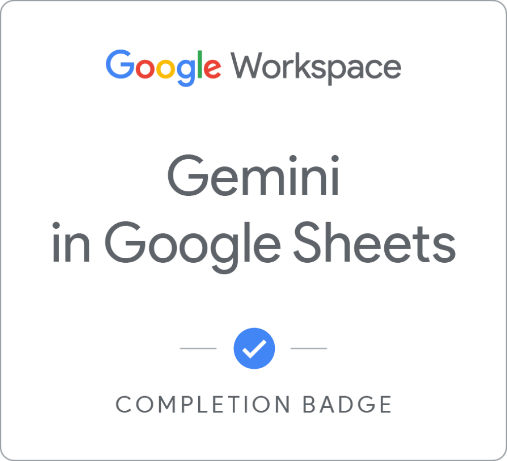 Значок за Gemini in Google Sheets