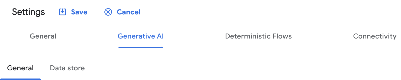 Data store tab