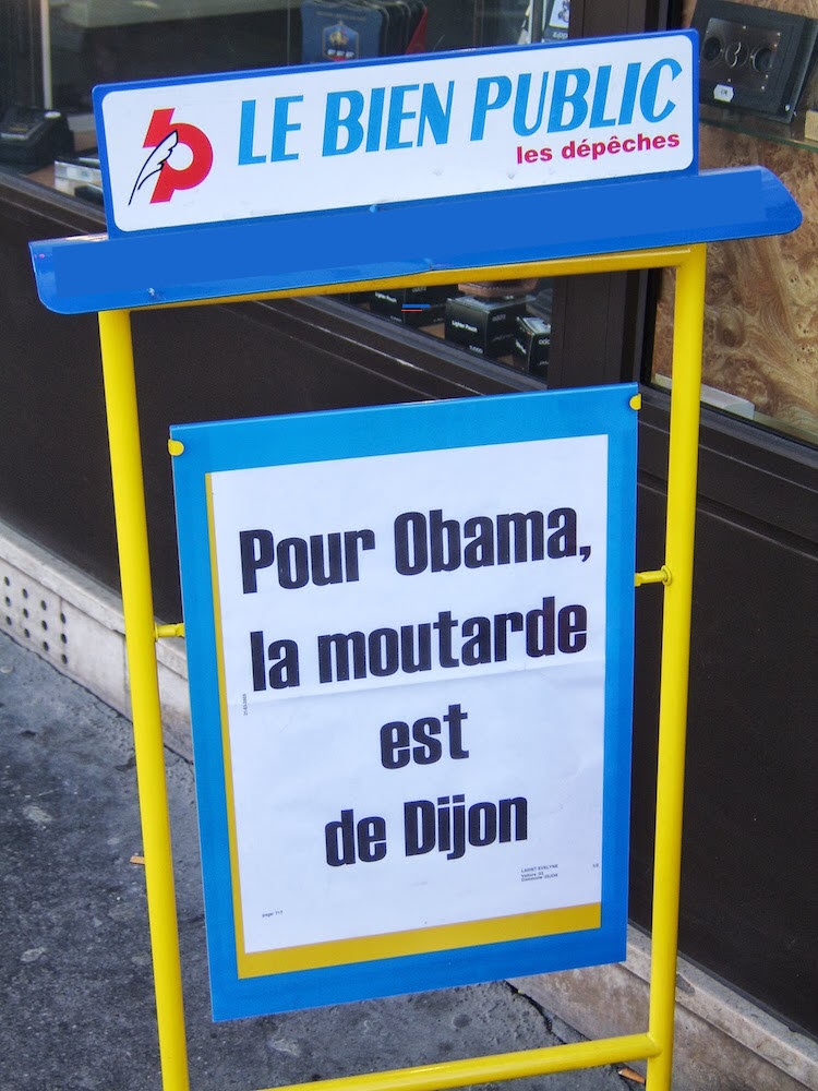 Le Bien Public French sign