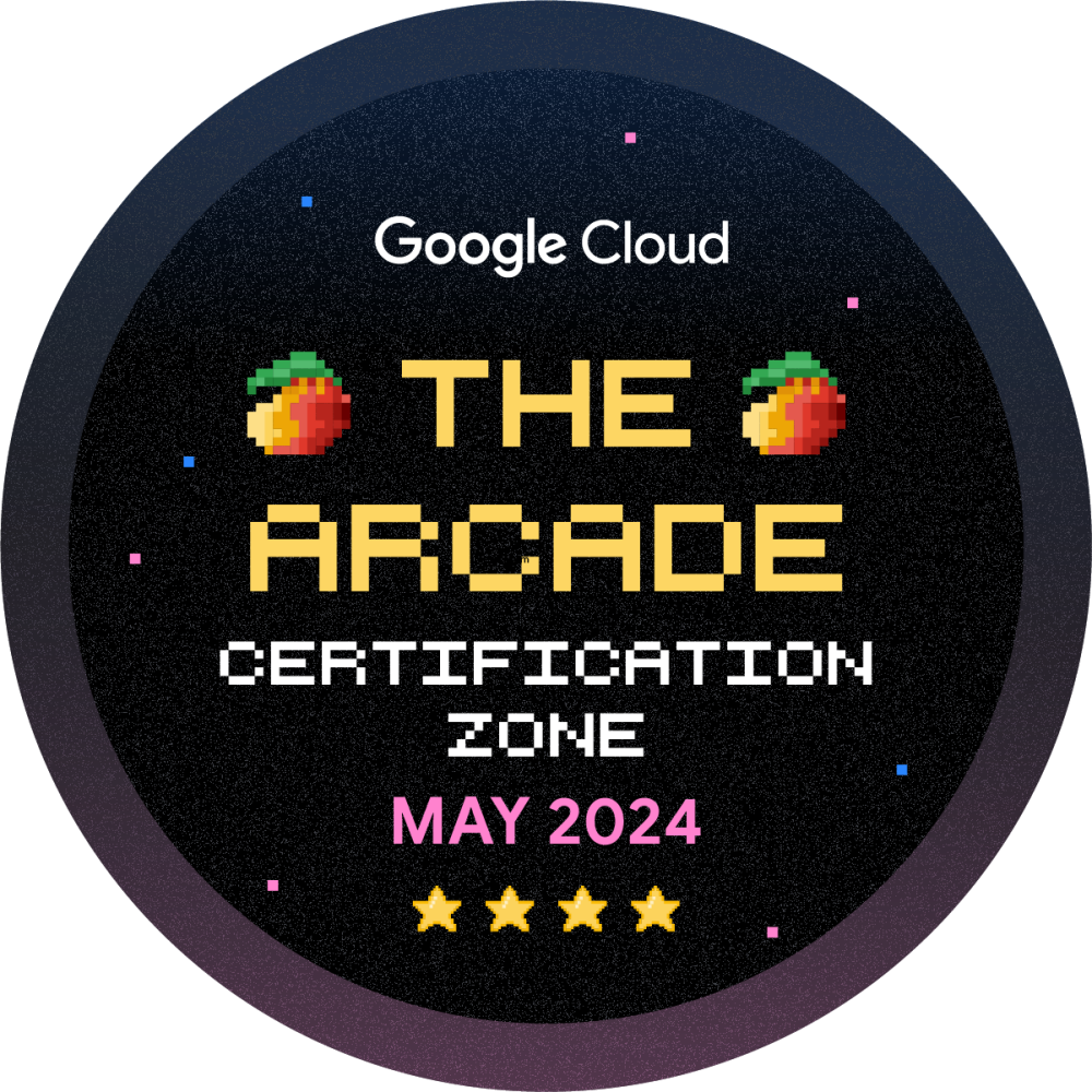 Odznaka dla The Arcade Certification Zone May 2024