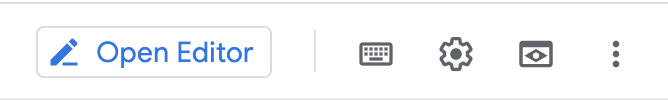Open Editor button
