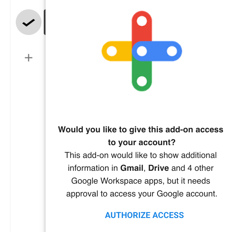 The Authorize Access button displayed in the prompt