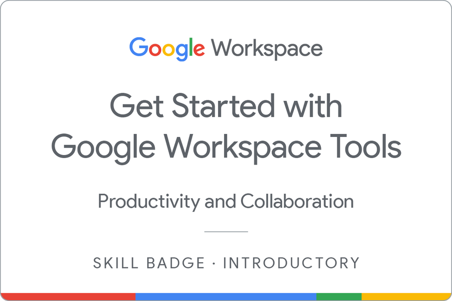 Odznaka za ukończenie szkolenia Get Started with Google Workspace Tools