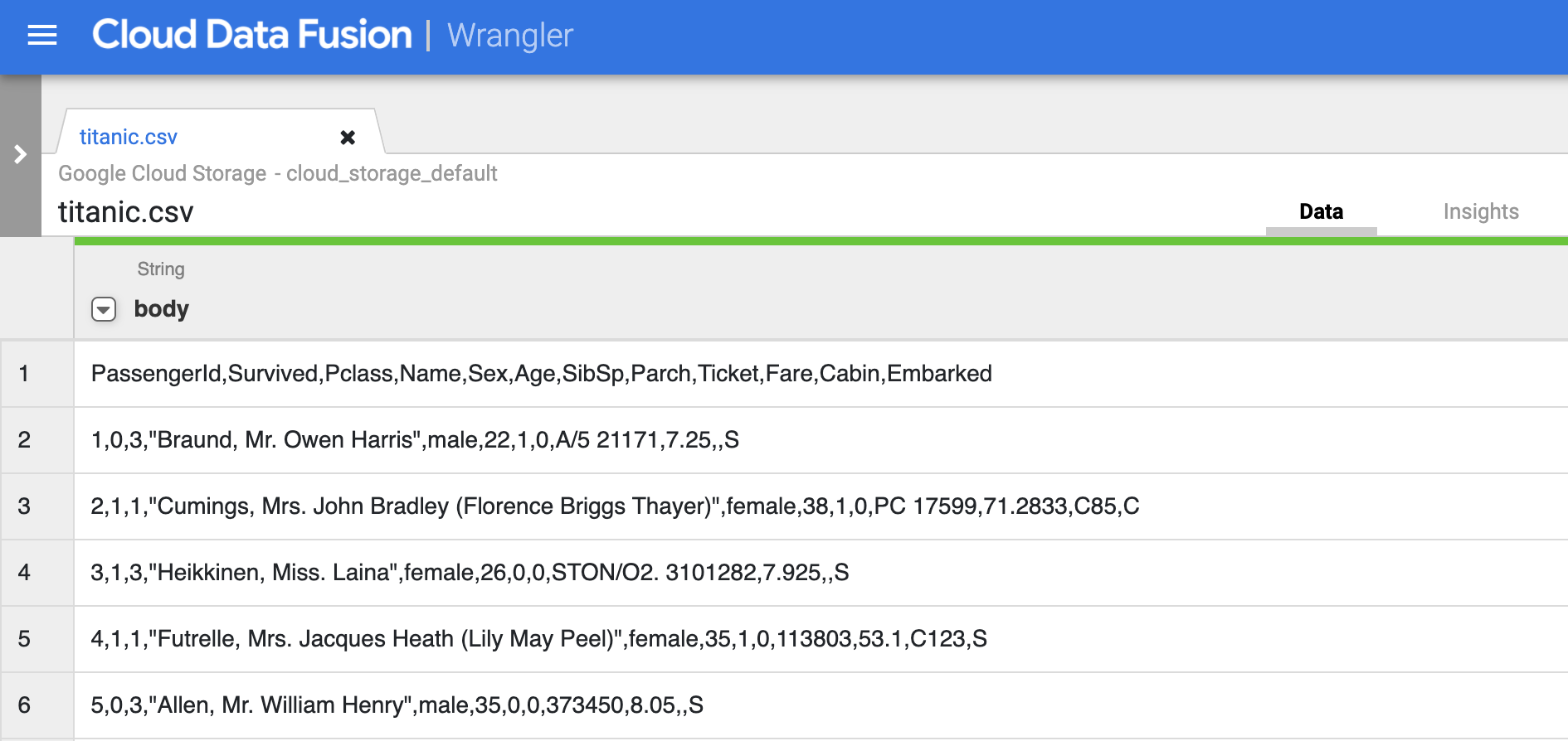 Building Transformations and Preparing Data with Wrangler in Cloud Data  Fusion | Google Cloud Skills Boost