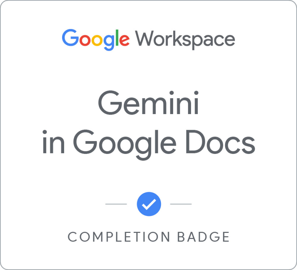 Badge for Gemini in Google Docs