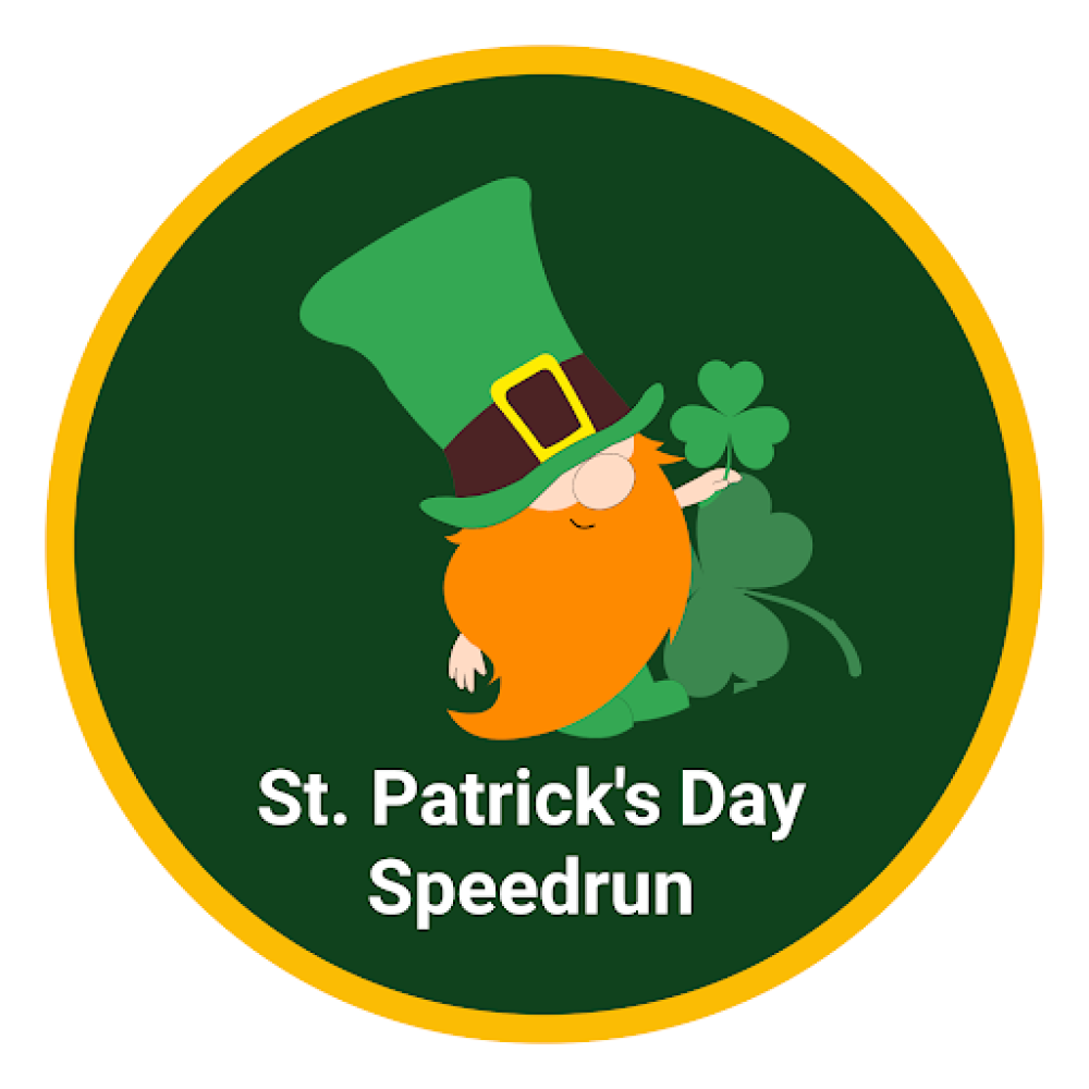 Odznaka dla St Patrick Day Speedrun