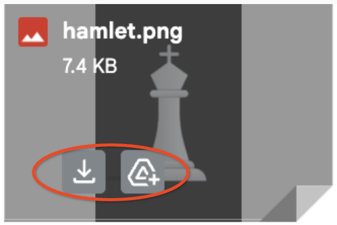 An image preview containing Download and Save to Drive buttons