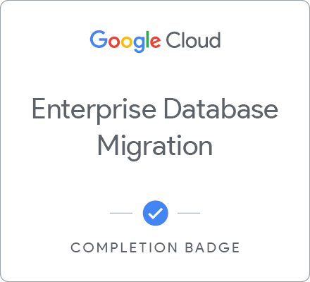 Odznaka za ukończenie szkolenia Enterprise Database Migration