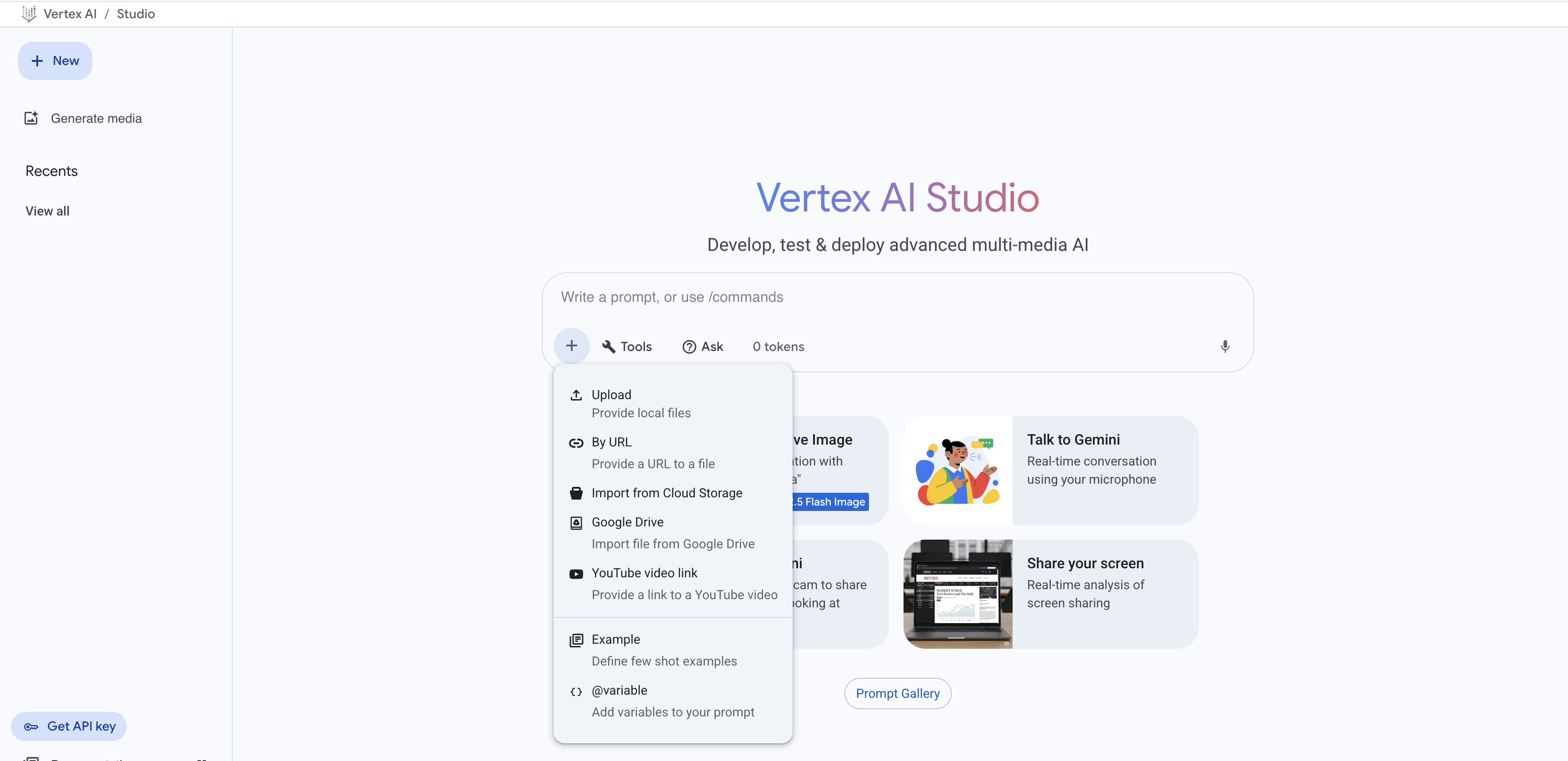Vertex AI Studio prompt