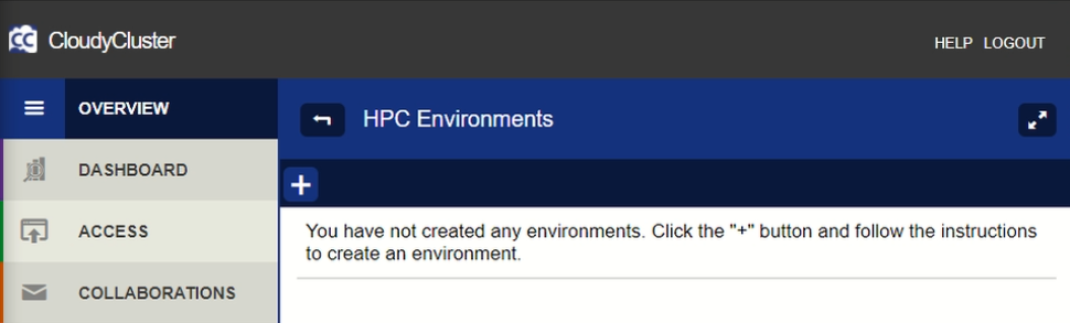 HPC Environments Overview page