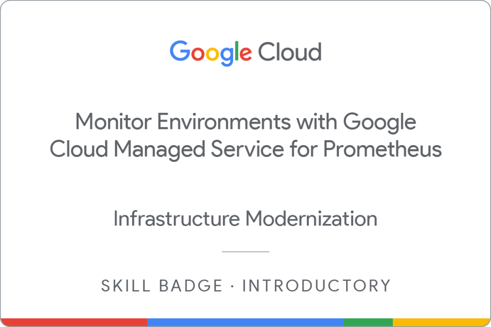 Monitor Environments with Google Cloud Managed Service for Prometheus のバッジ