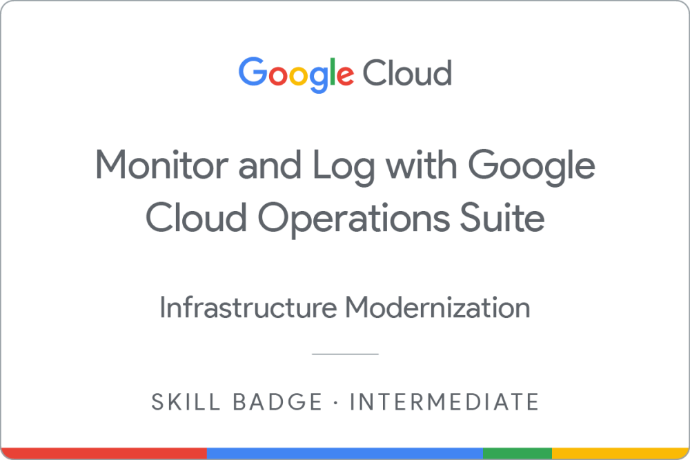 Selo para Monitor and Log with Google Cloud Observability