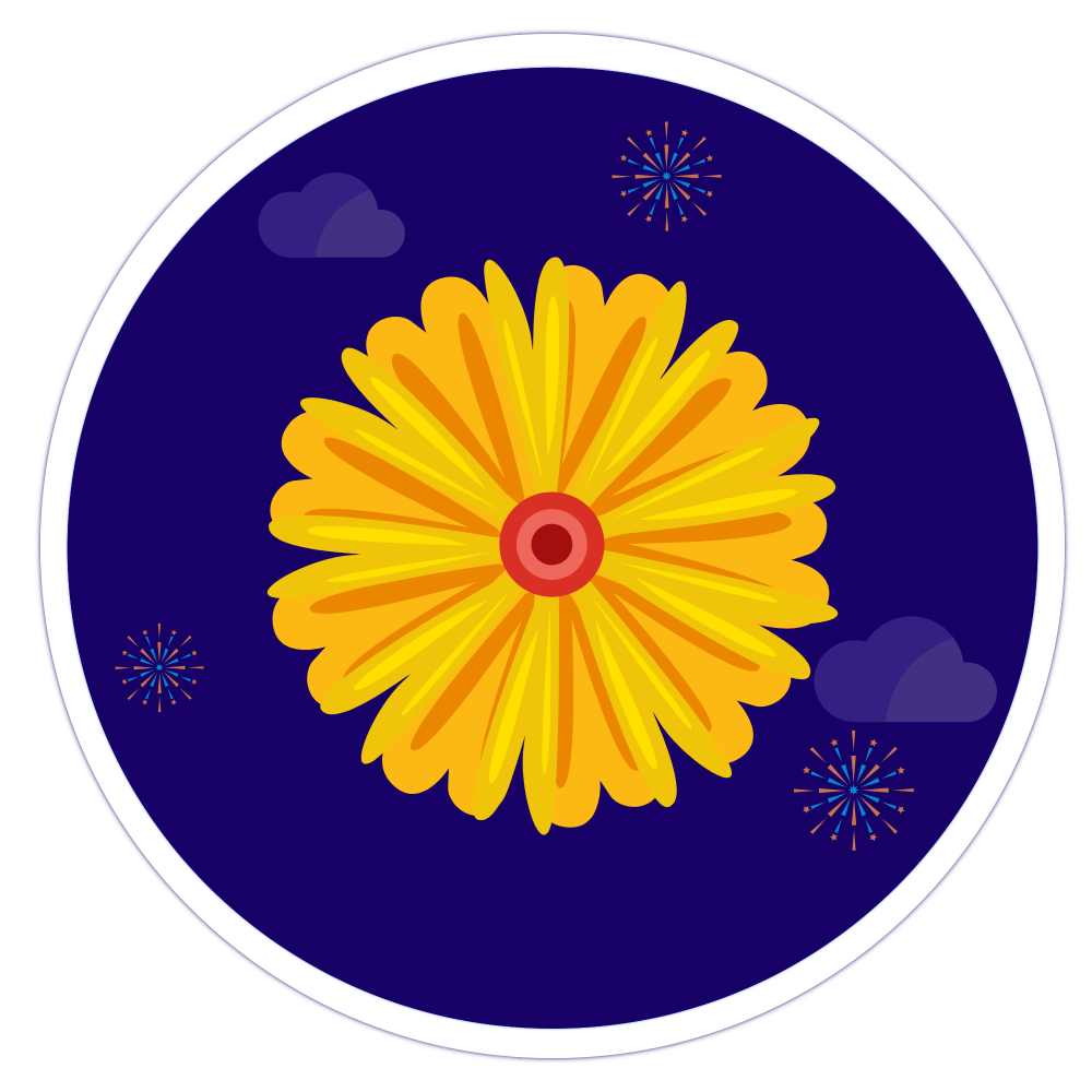 Insignia de  Diwali Game 3: Flowers and Flutter