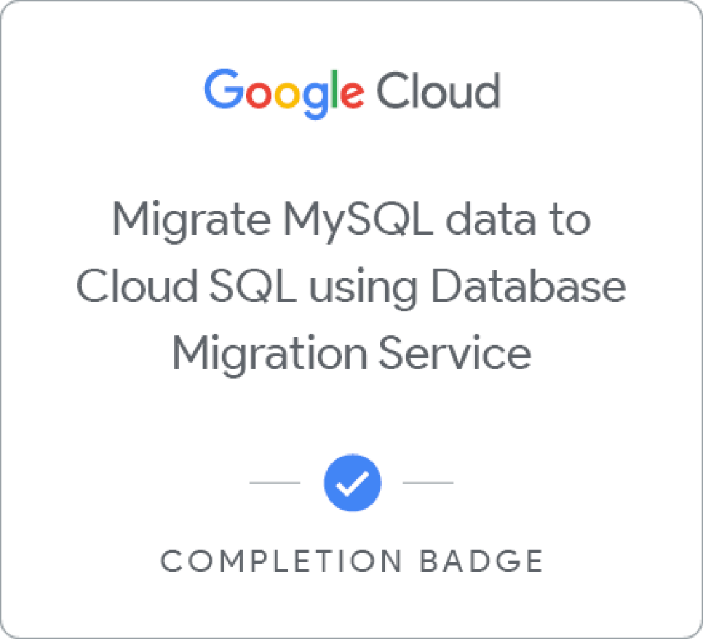 Значок за Migrating MySQL data to Cloud SQL using Database Migration Service