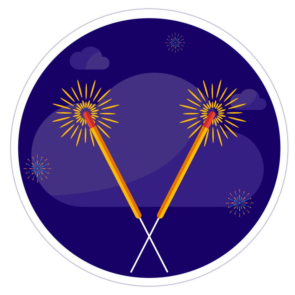 Badge per Diwali Game 4: Firecrackers and Firebase