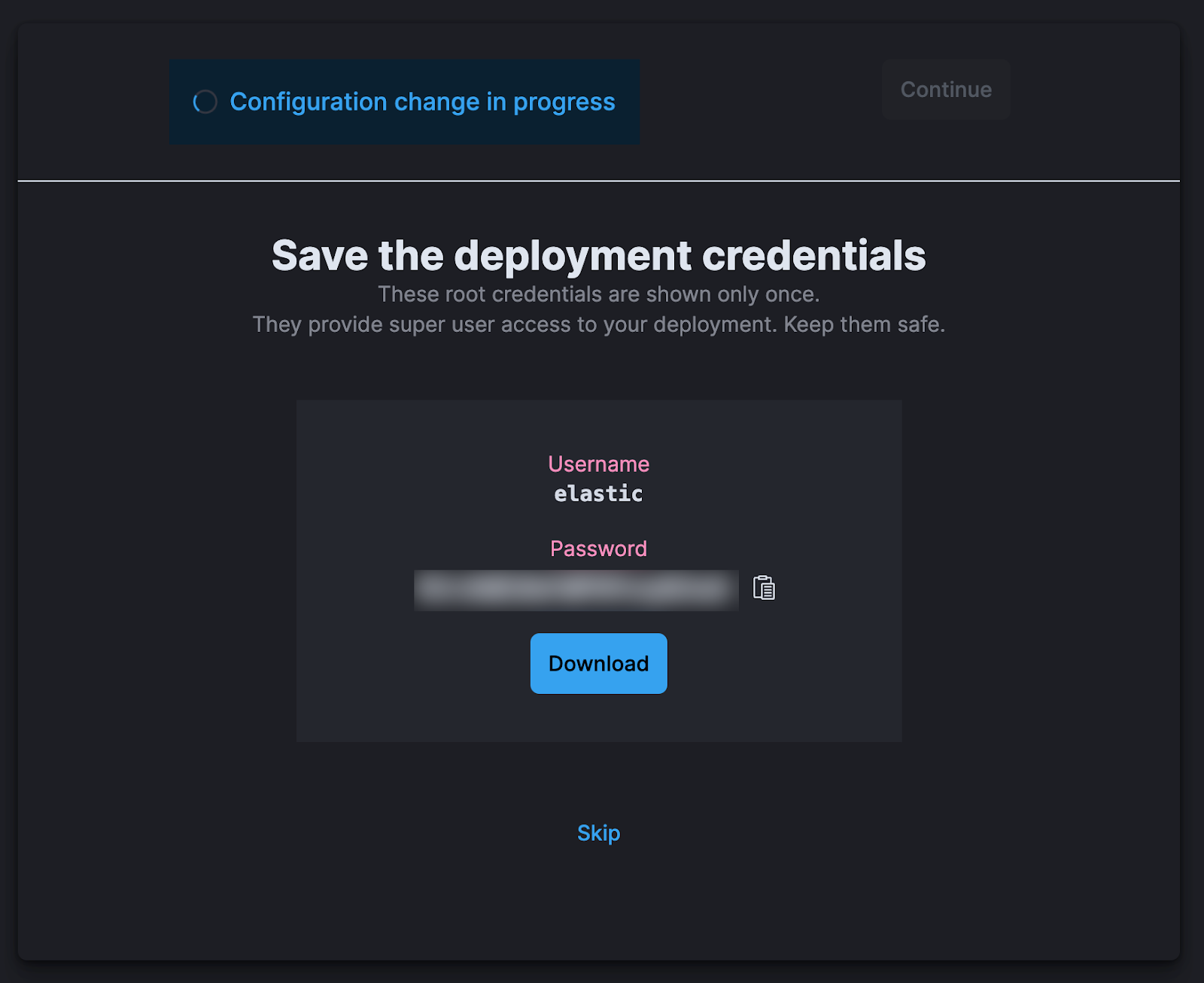 deployment credentials