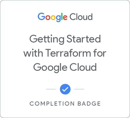 Odznaka za ukończenie szkolenia Getting Started with Terraform for Google Cloud
