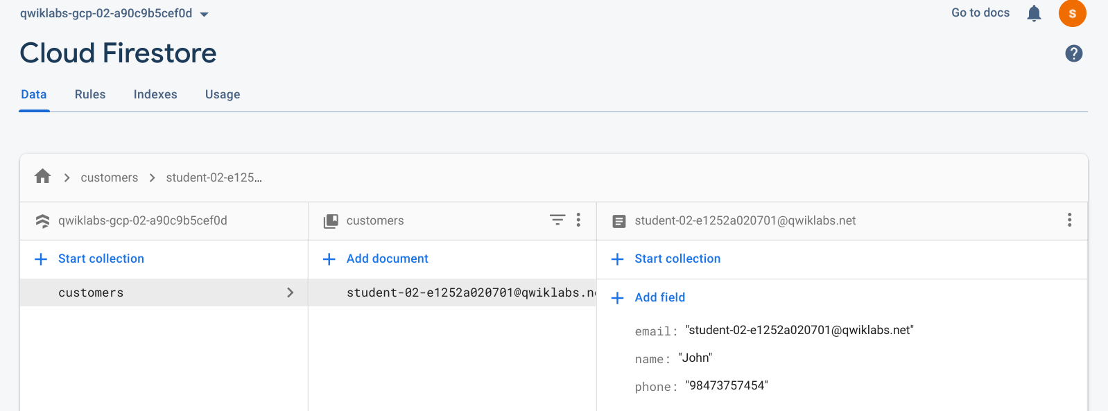 Cloud Firestore、分頁型資料頁面