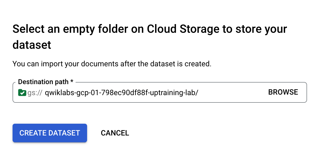 Custom Extractor Dataset Location