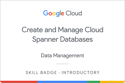 Odznaka za ukończenie szkolenia Create and Manage Cloud Spanner Databases