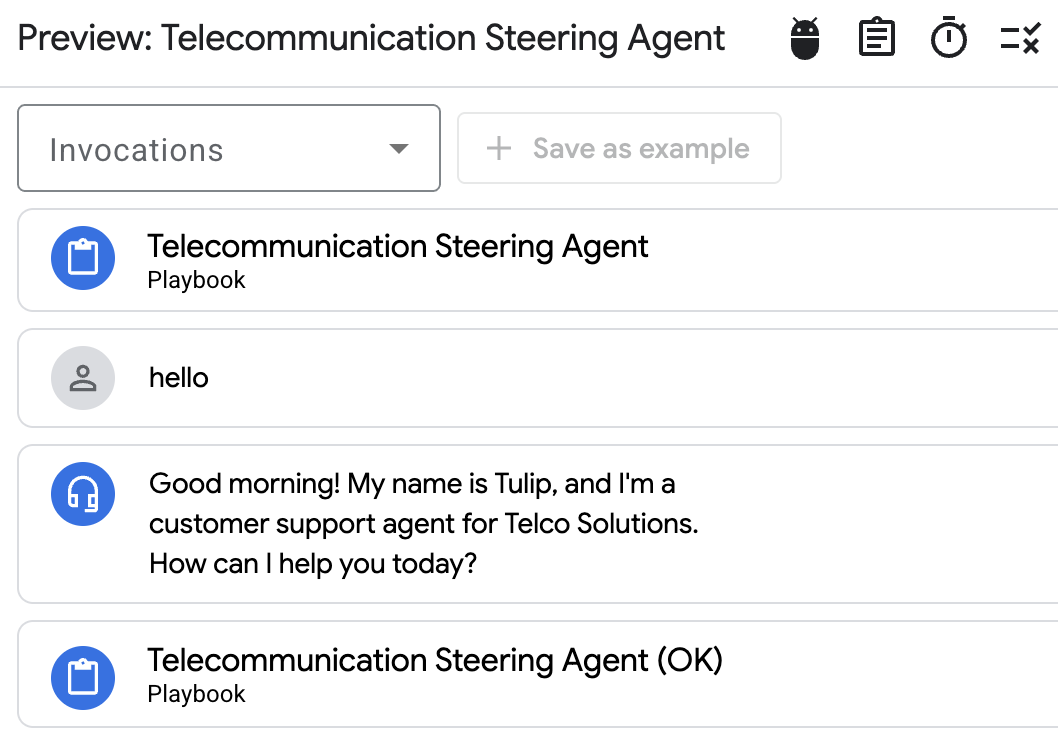 example conversation