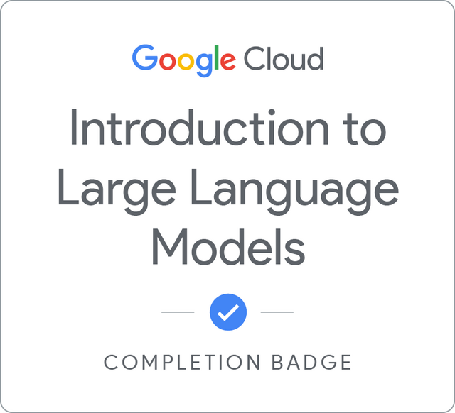 Badge per Introduction to Large Language Models - Italiano