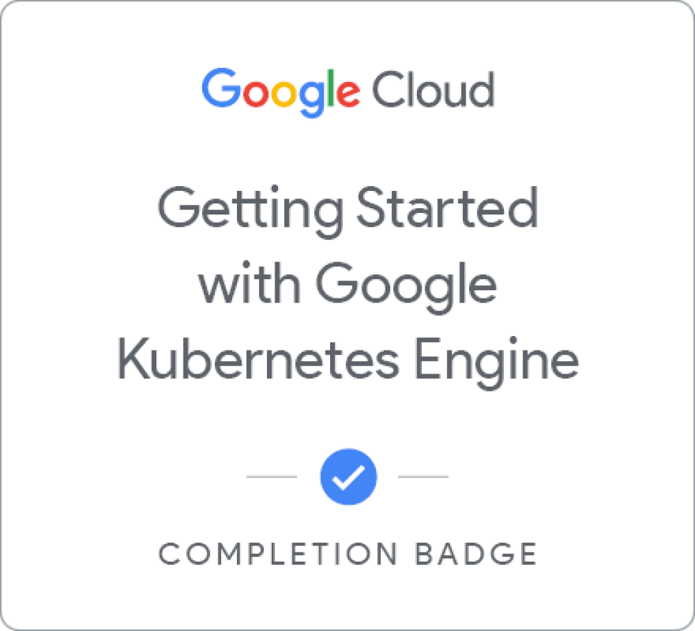 Selo para Getting Started with Google Kubernetes Engine - Português Brasileiro