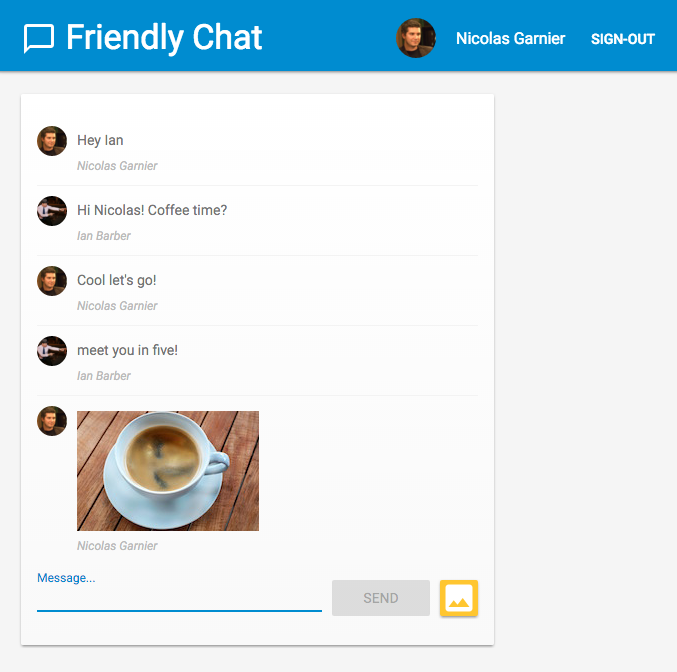 Friendly Chat application