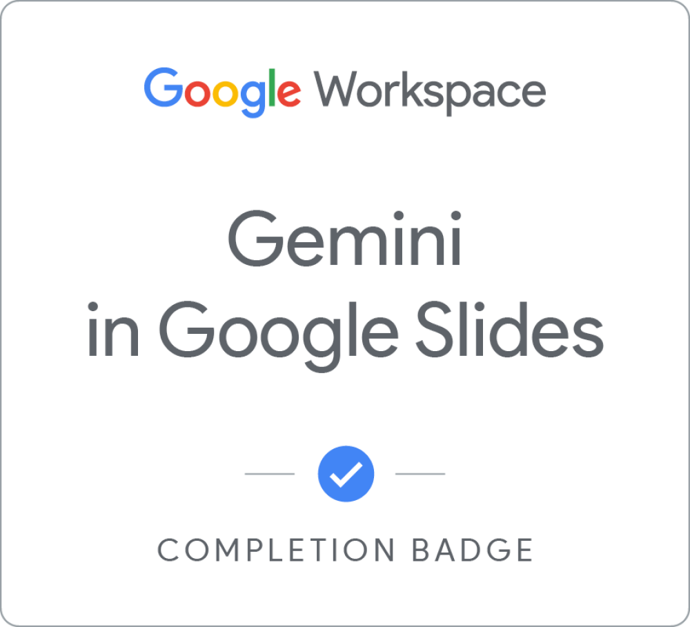 Gemini in Google Slides のバッジ