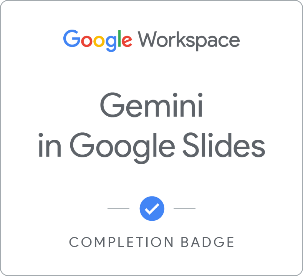 Odznaka dla Gemini in Google Slides