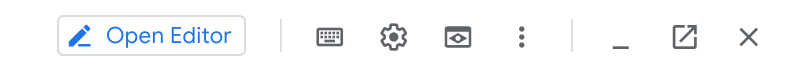Open Editor button