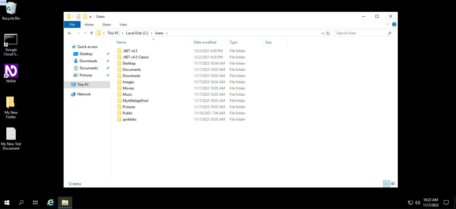 Screenshot of a Windows desktop, open to File Explorer. Within File Explorer, the user is following the file path "This PC", "Local Disk (C:)", "Users" and are in the "Users" folder.