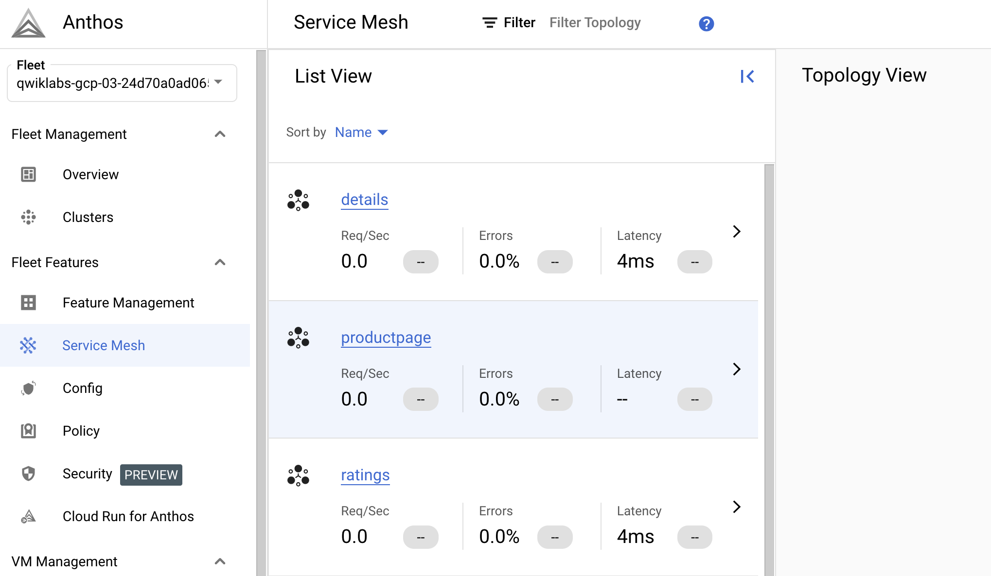 Service productpage mis en surbrillance