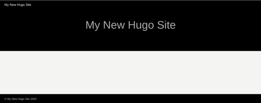 My New Hugo Site web page
