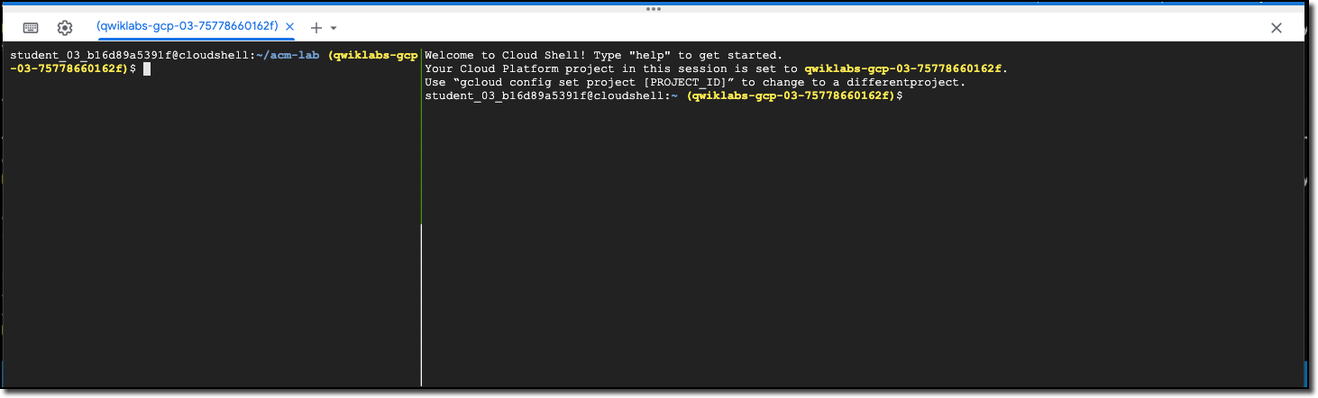 Smaller left tmux pane with a wider right hand pane