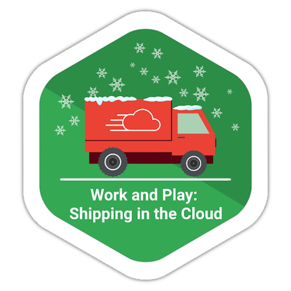 Значок за Work and Play: Shipping in the Cloud