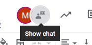 Show chat icon